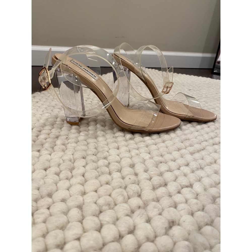 Steve Madden Clear Strappy Heels